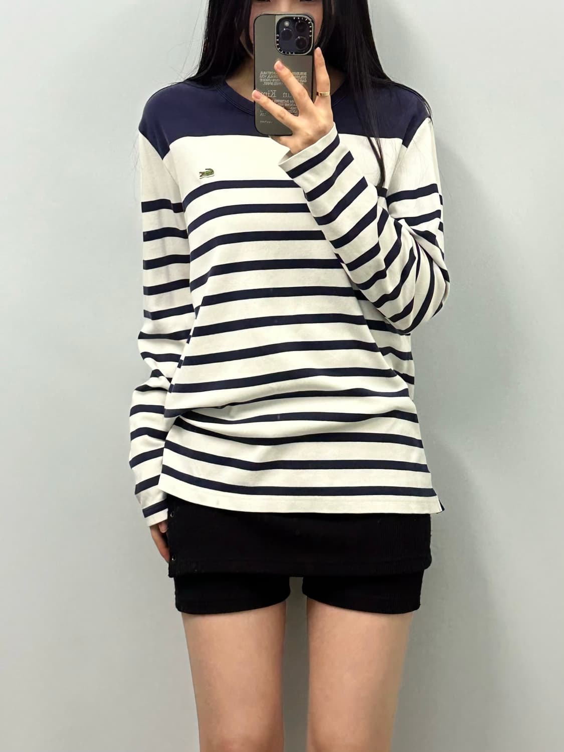 라코스테 스트라이프 단가라 롱 슬리브  상품이미지1