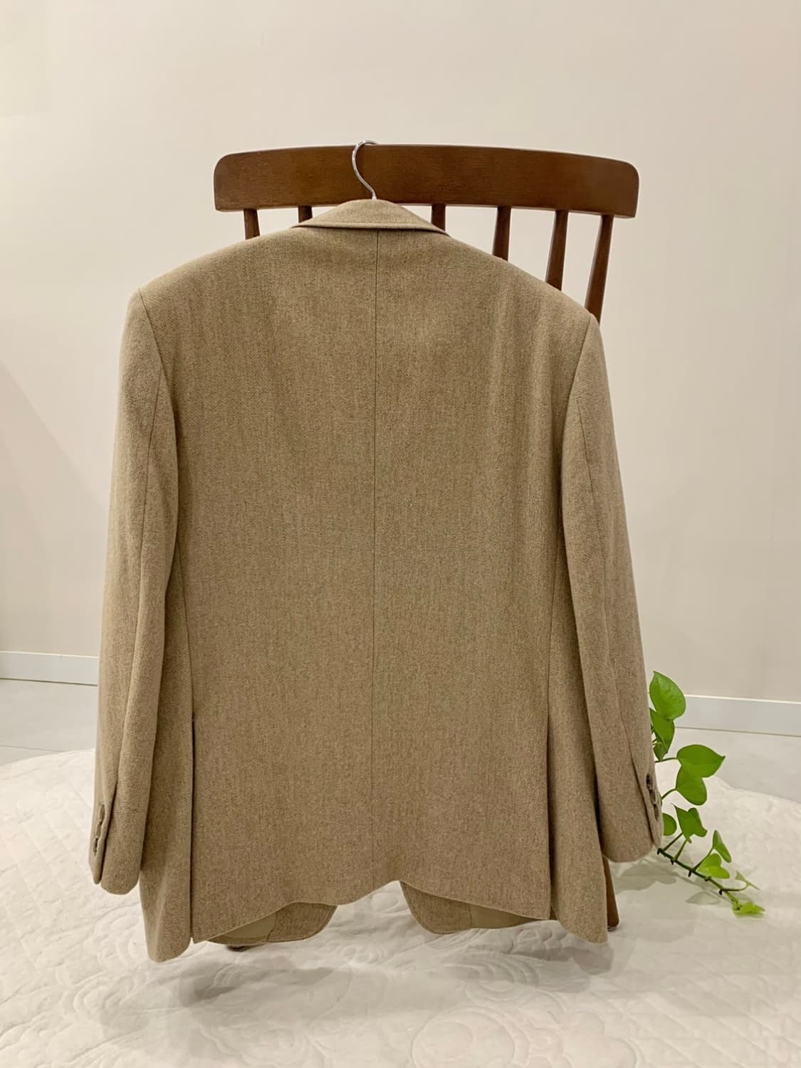 울 캐시미어 베이지 클래식 자켓 상품이미지4