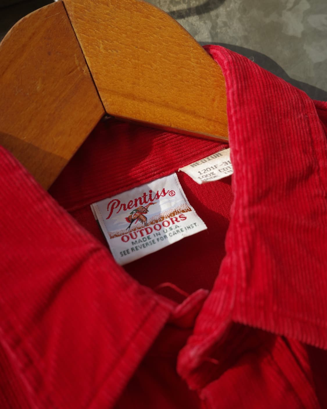 80‘s Prentiss 레드 코듀로이 웨스턴 셔츠 상품이미지3