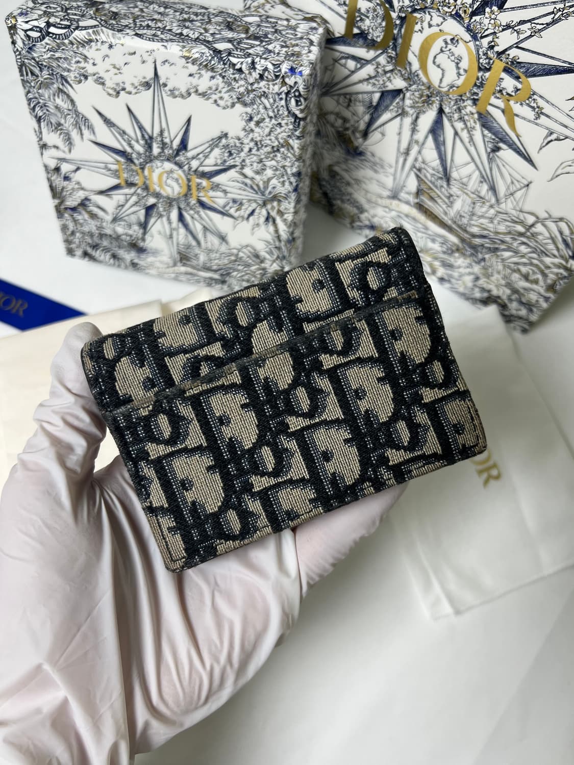 [정품] 디올 오블리크 새들 카드지갑 상품이미지4