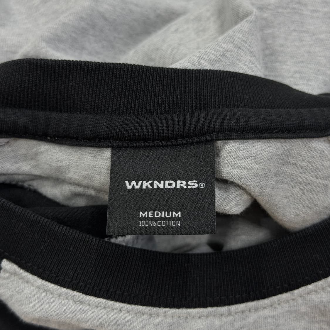 위캔더스 아담 이브 롱슬리브 티셔츠 그레이 블랙 M 상품이미지4