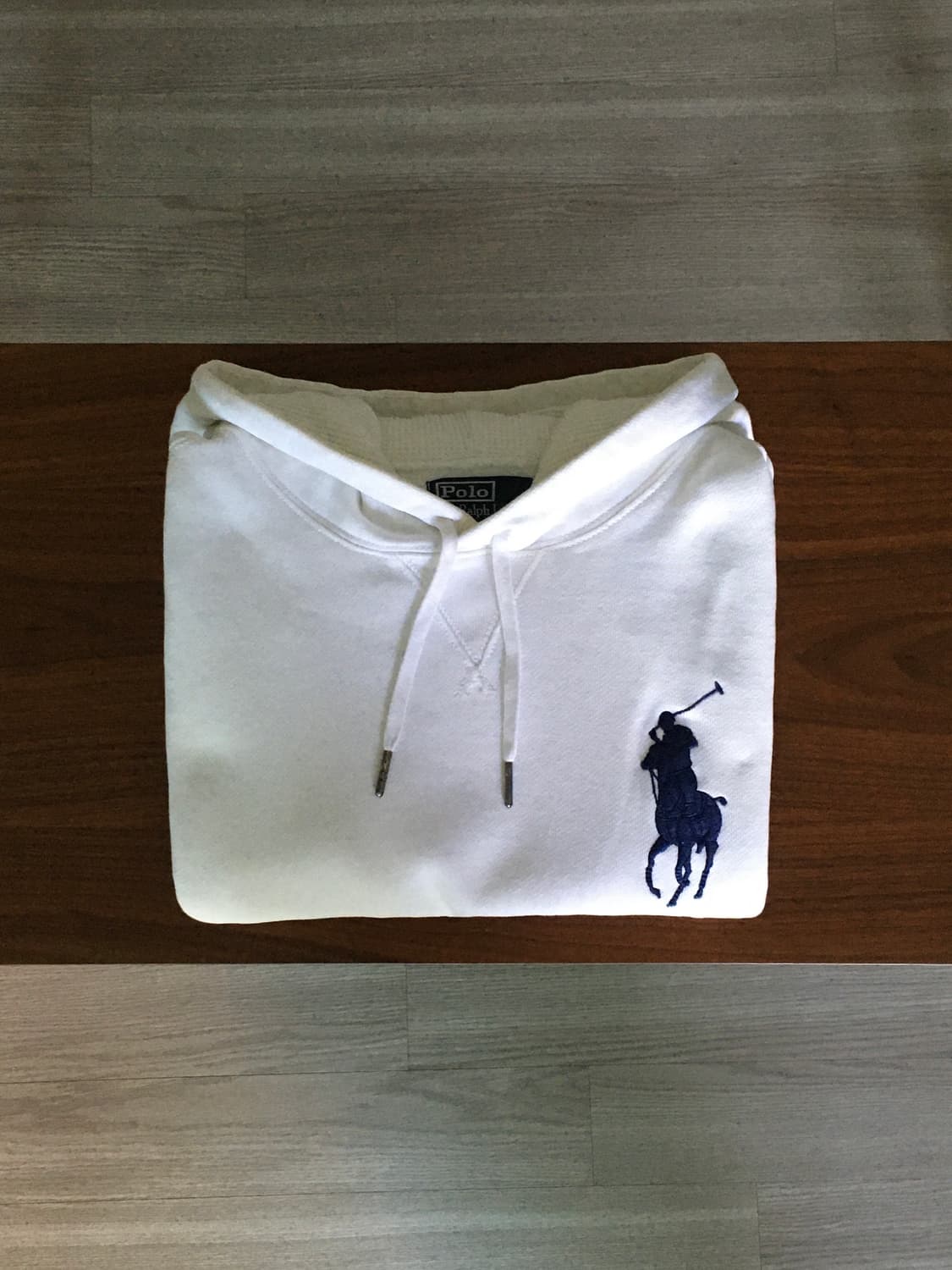폴로 빅포니 후드티 화이트 상품이미지1