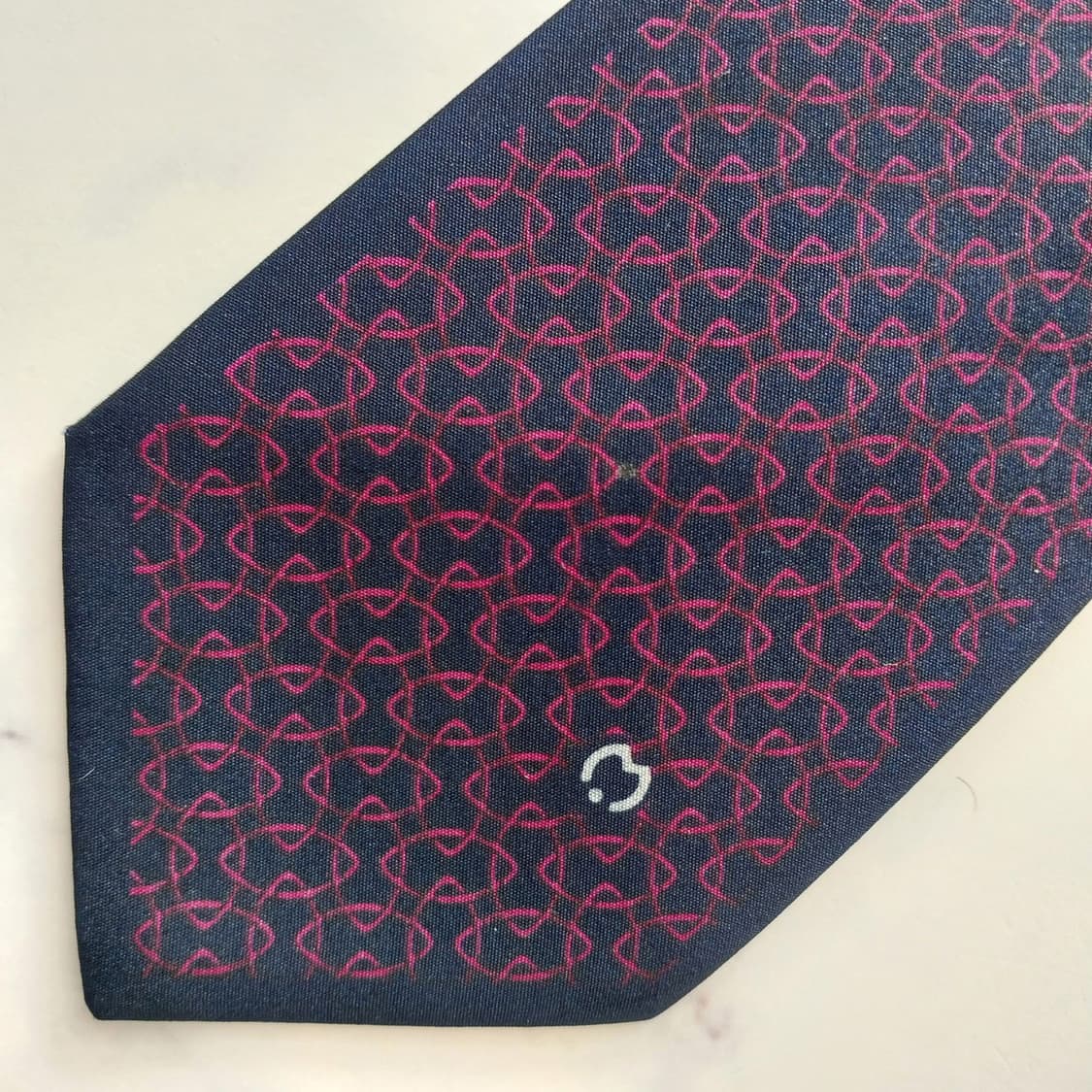 밀라 숀 실크 네이비 패턴 넥타이 8.9cm A등급 k1738 상품이미지6