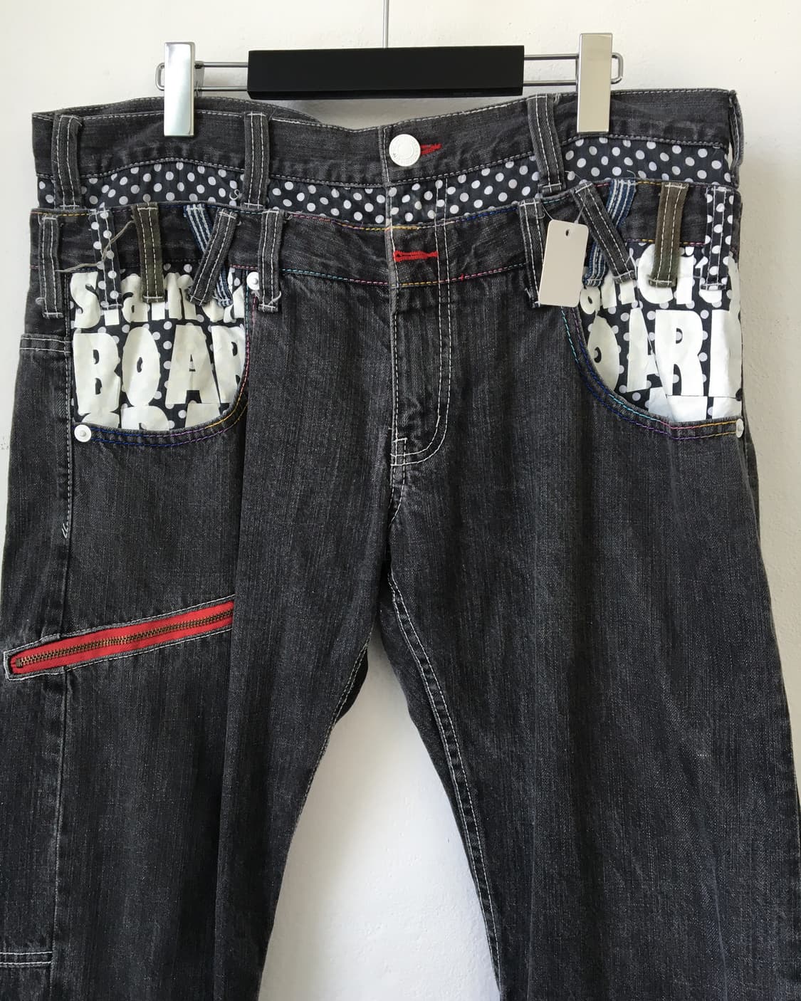 Printing layered denim pants 상품이미지2