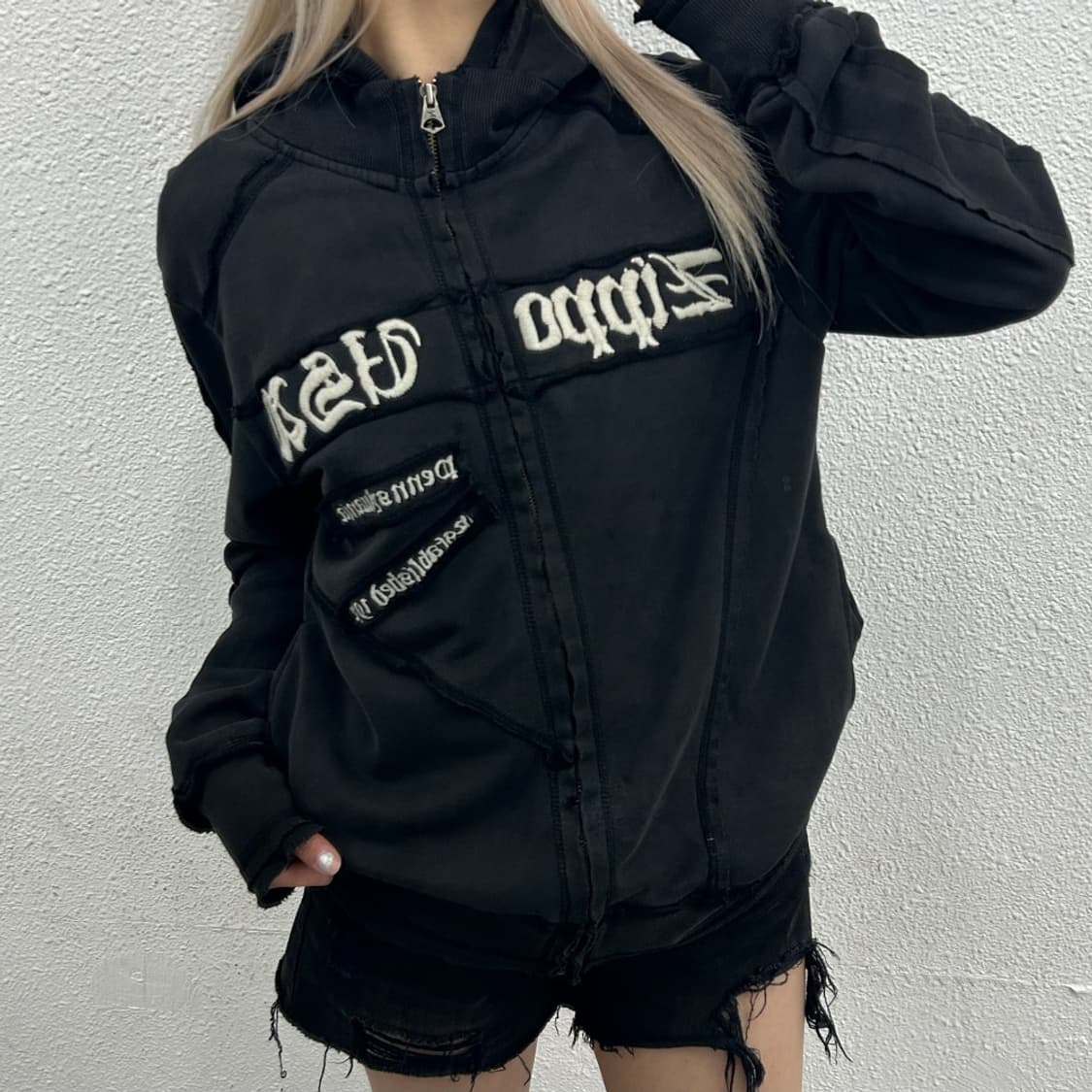 지포 빈티지 차콜 후드집업 M 상품이미지1