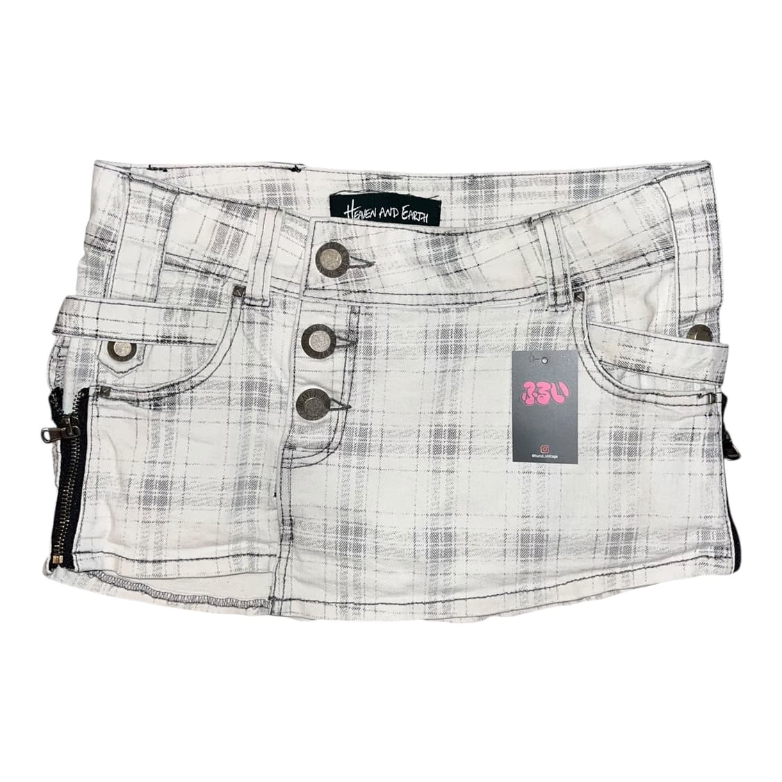 HEAVEN and EARTH 헤븐앤얼스 체크 스커트 펑크y2k갸루 상품이미지1
