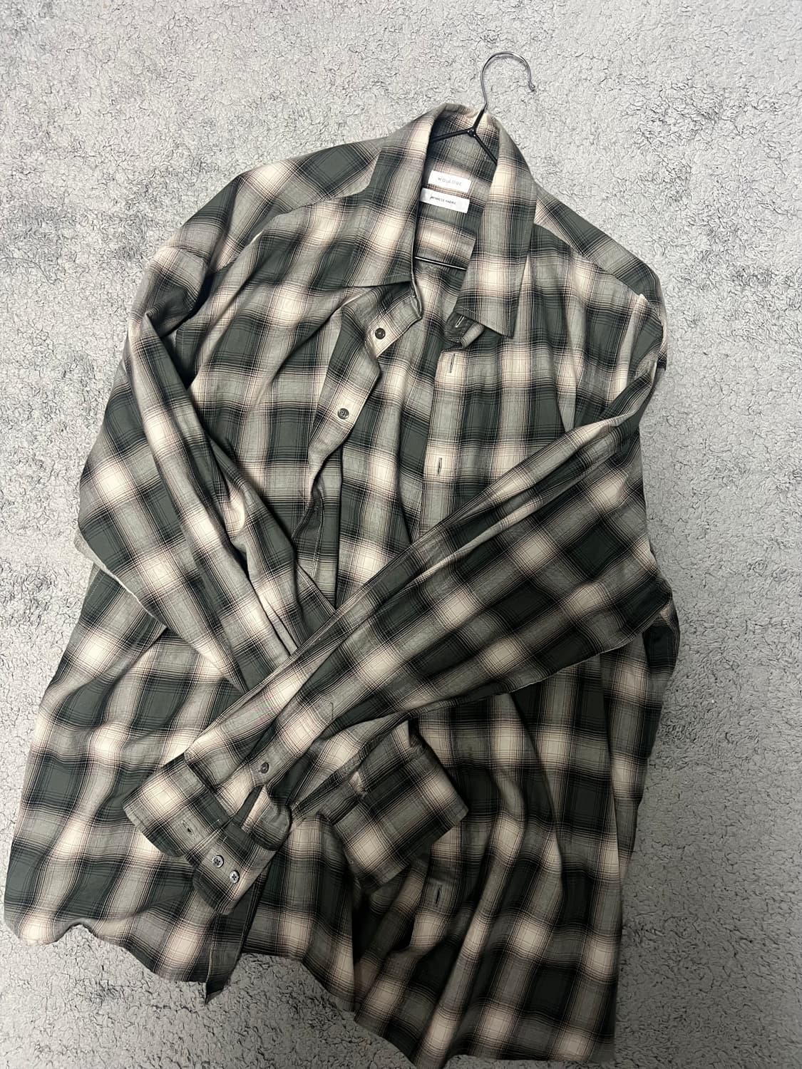 우드비 옴브레 체크 셔츠 다크브라운 2사이즈 상품이미지1