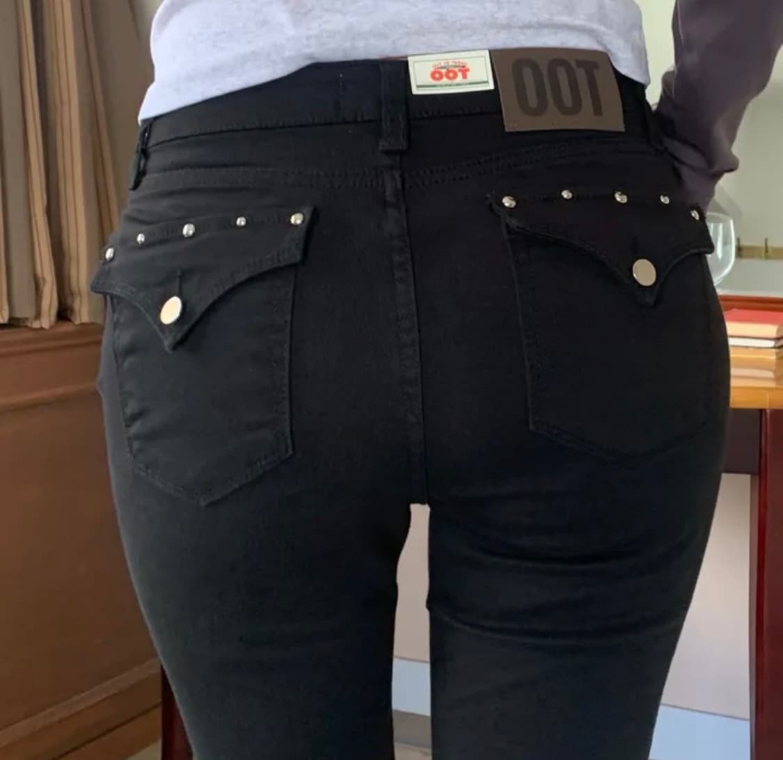 Ootj 스터드 블랙 부츠컷 팬츠 상품이미지1