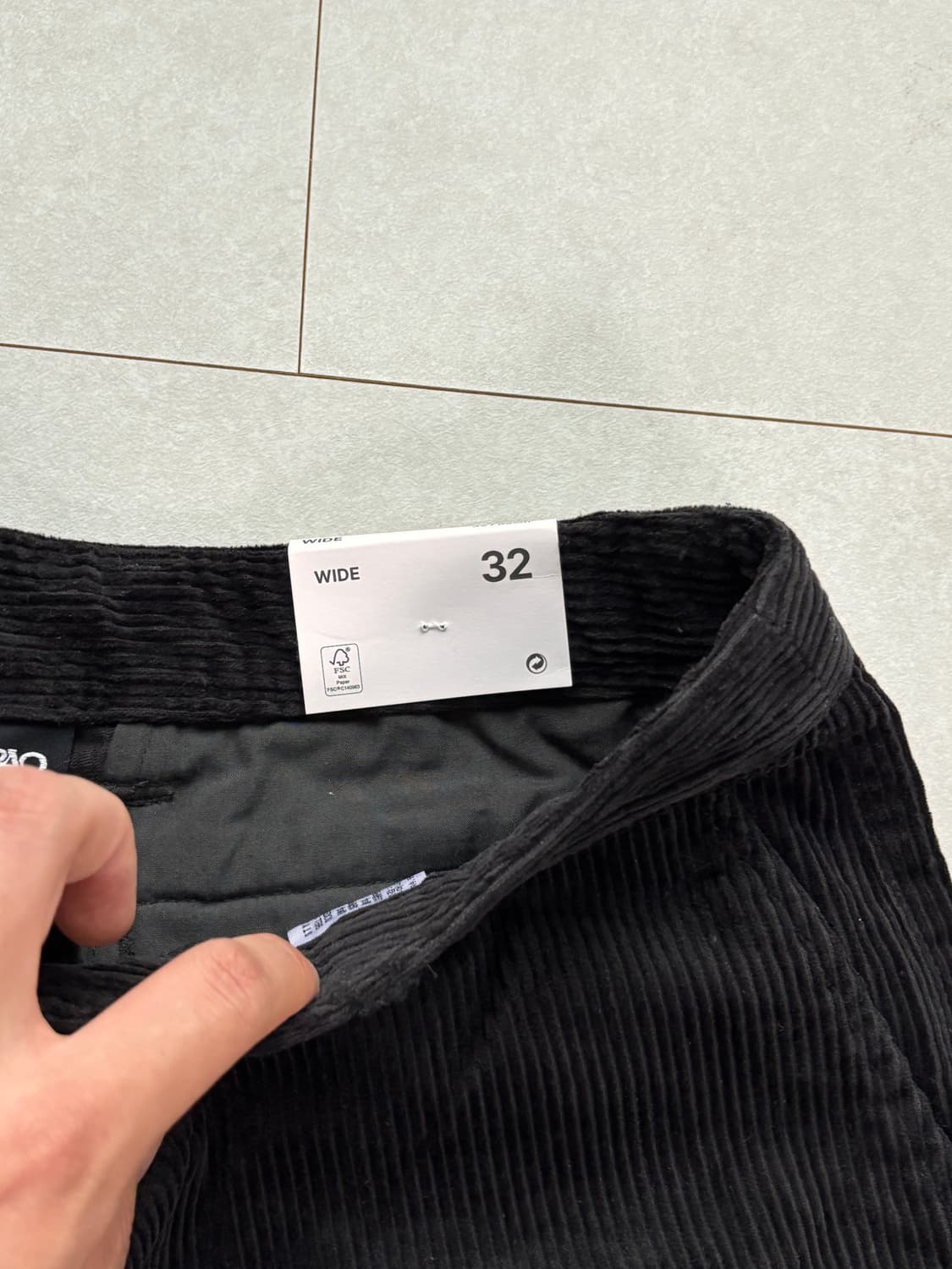 스파오 와이드 코듀로이 팬츠 32 그레이 새상품 상품이미지4