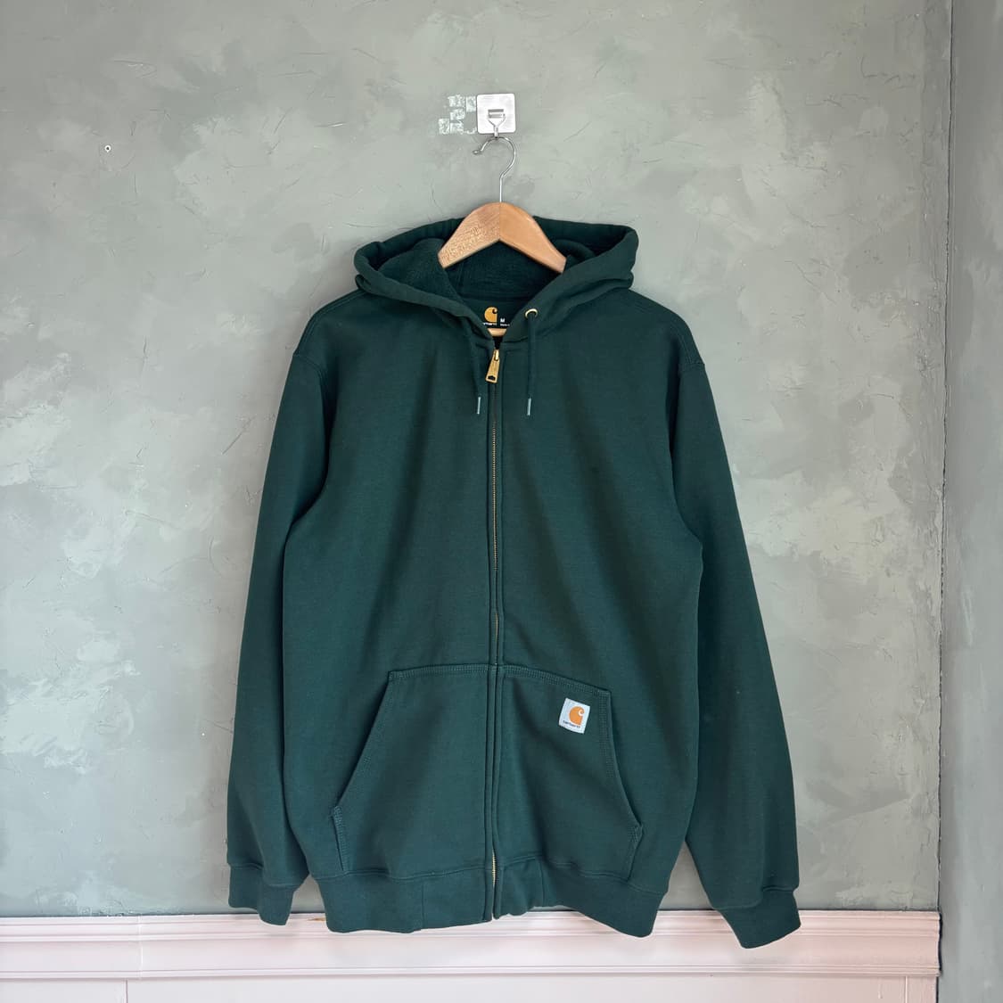 칼하트 미드웨이트 루즈핏 후드집업 그린 상품이미지1