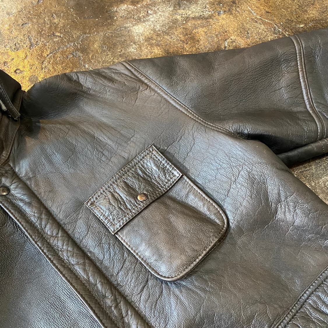 (L) 일본 가죽 무스탕 후드 코트 브라운 상품이미지5