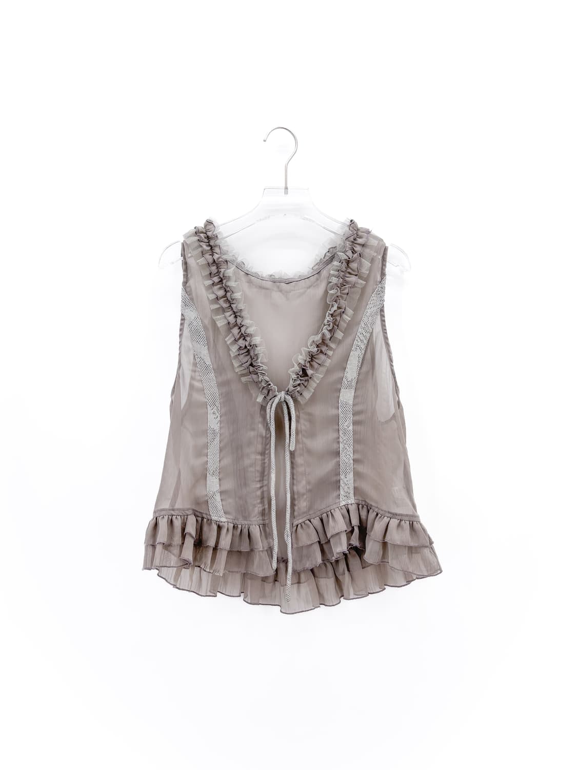 빈티지 레이스 레이어링 베스트 상품이미지1