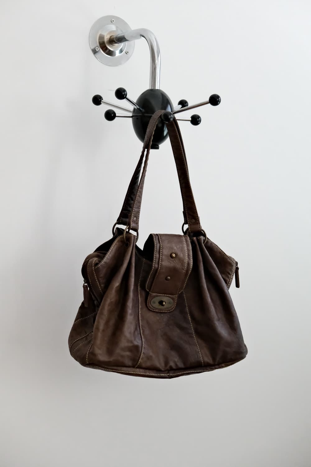 JPN 브라운 빈티지 레더백 상품이미지4