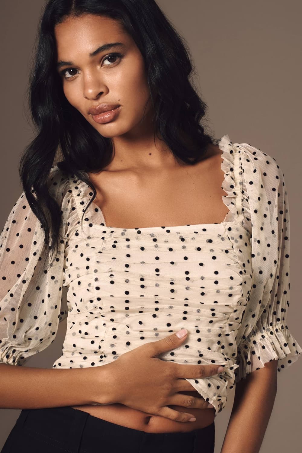 H&M 도트 스모킹 블라우스 (EUR 42) 상품이미지1