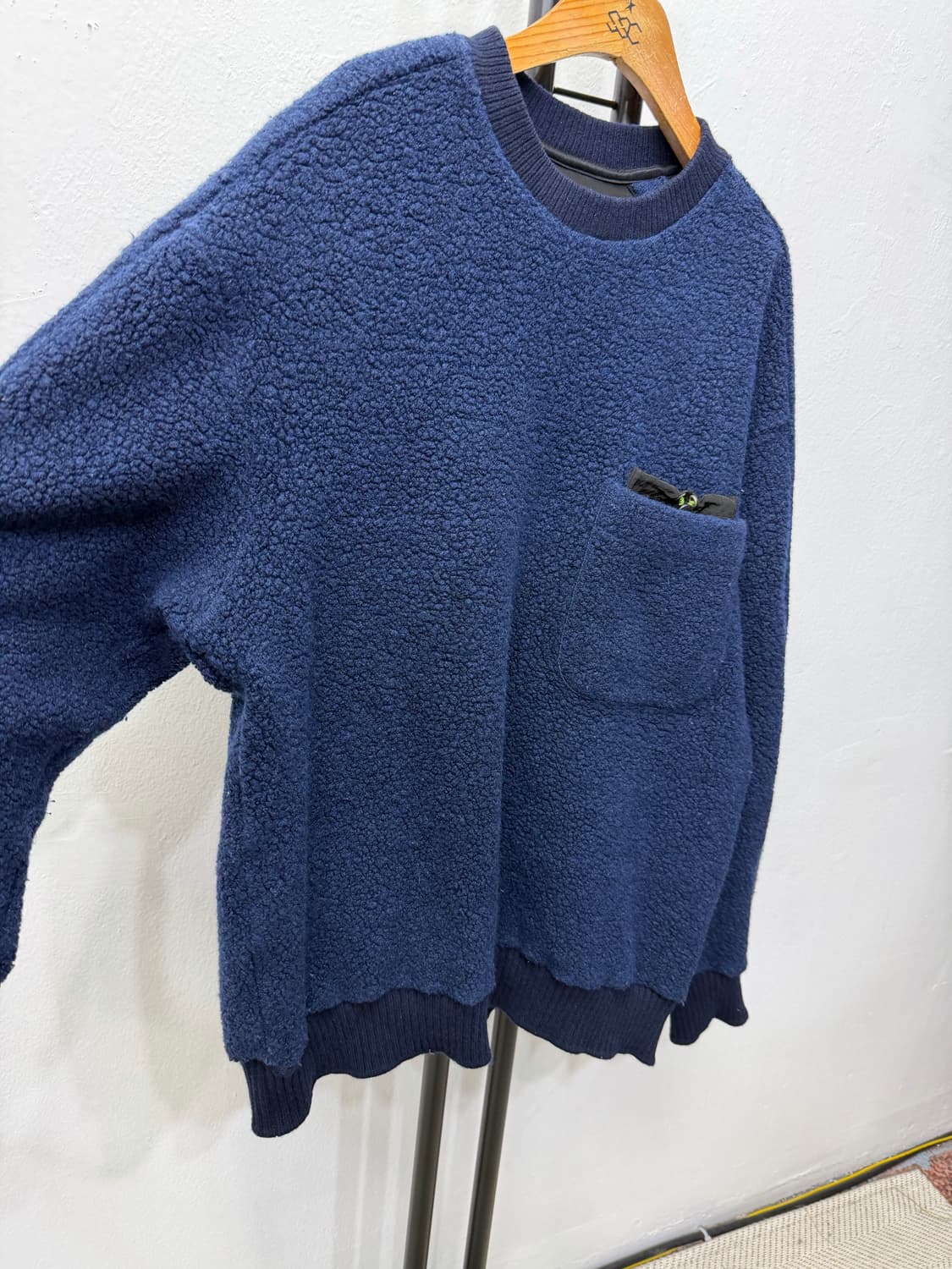 정품) 타임옴므 20ss 플리스 포켓 맨투맨 100 상품이미지2