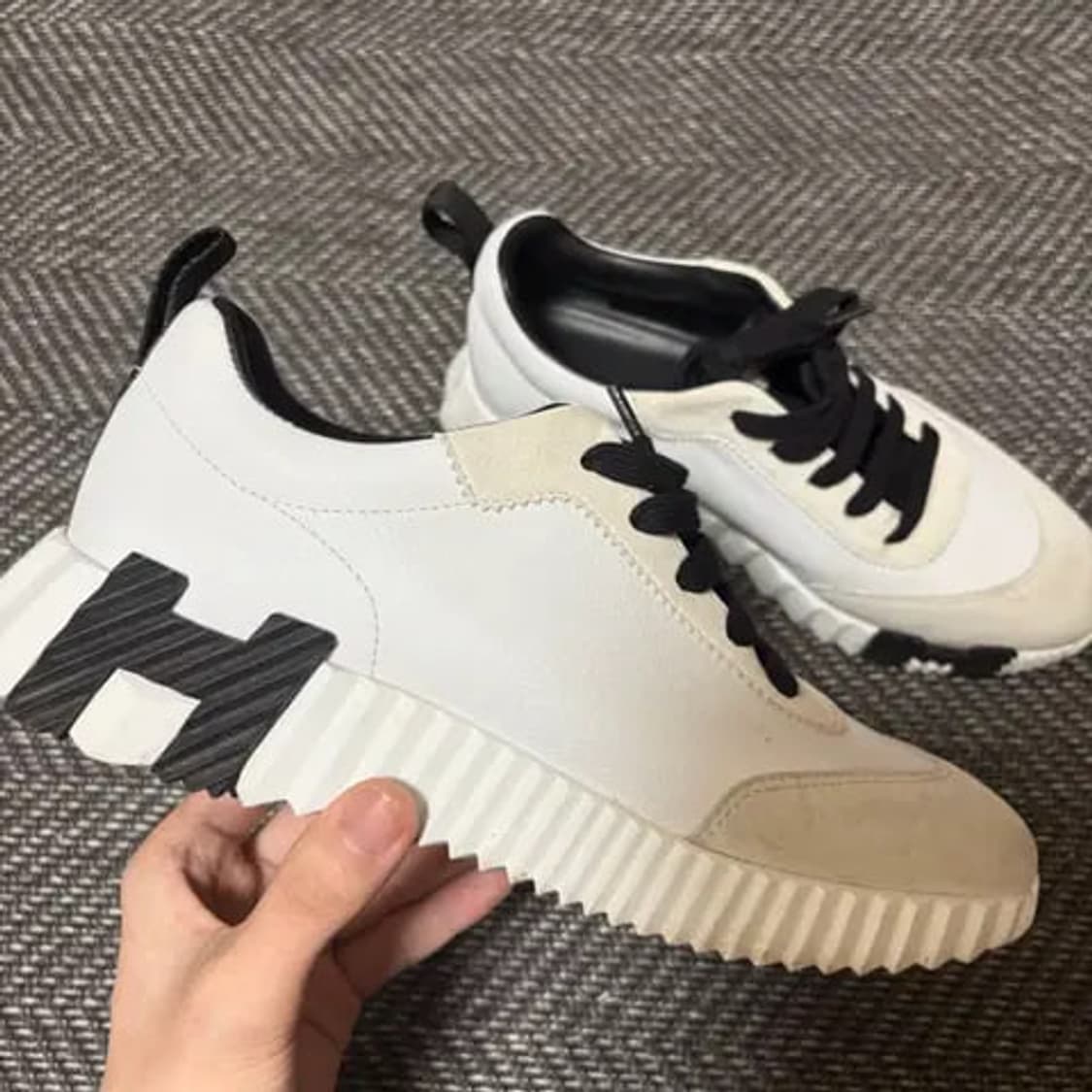 [37.5] 에르메스 바운싱 스니커즈 블랑 상품이미지1