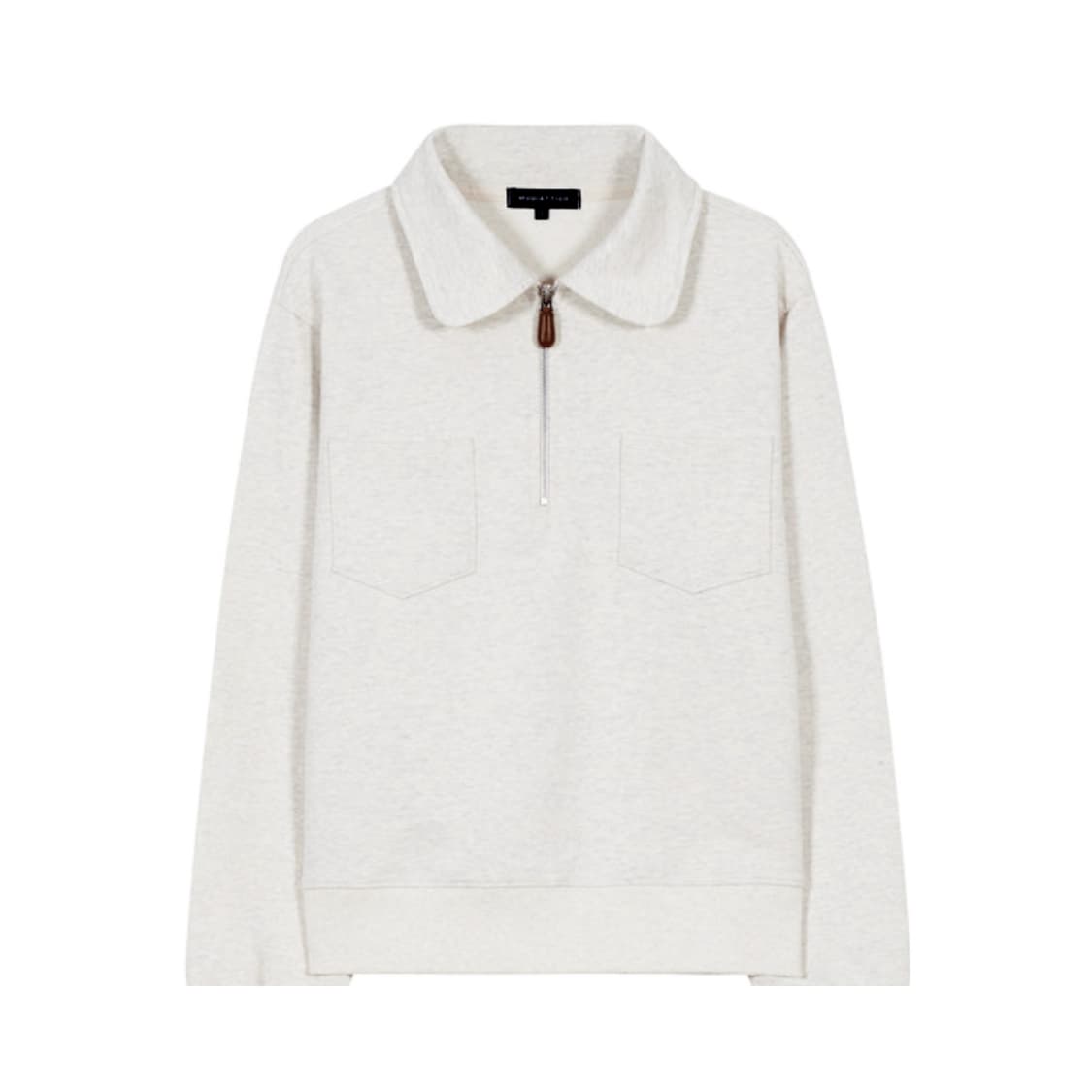 모디아티코(MODIATTICO) 라운드카라 하프집업티 프리사이즈 새상품 상품이미지1