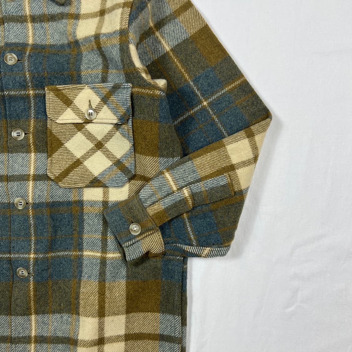 90‘s 울리치 woolrich 체크 헤비울 셔츠 자켓 상품이미지3
