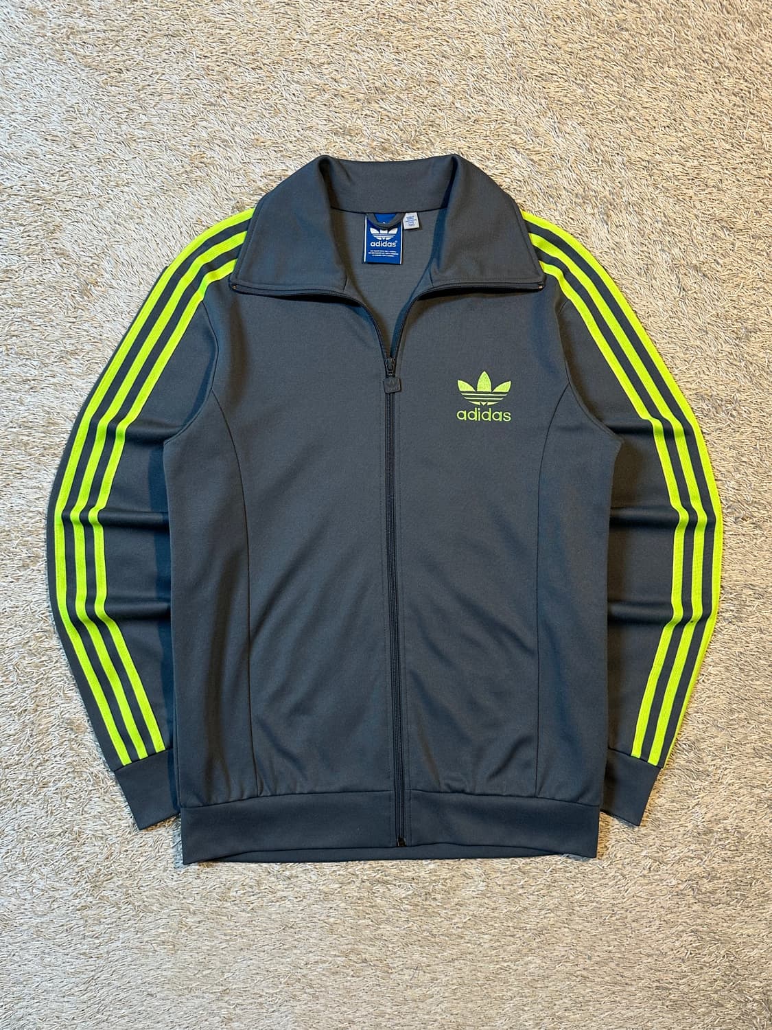 아디다스 ADIDAS 유로파 트랙탑 져지 그레이 형광 상품이미지1