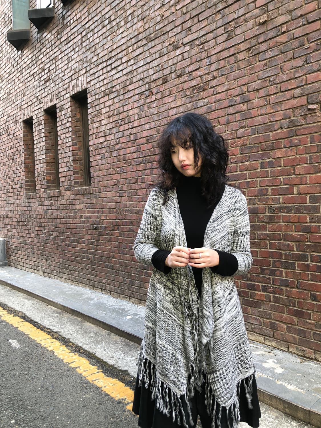 grunge shawl cardigan 상품이미지3