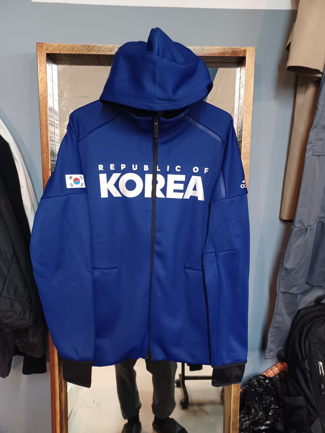 아디다스 zen 클리마히트 국대 기모 후드집업 xxl 상품이미지1