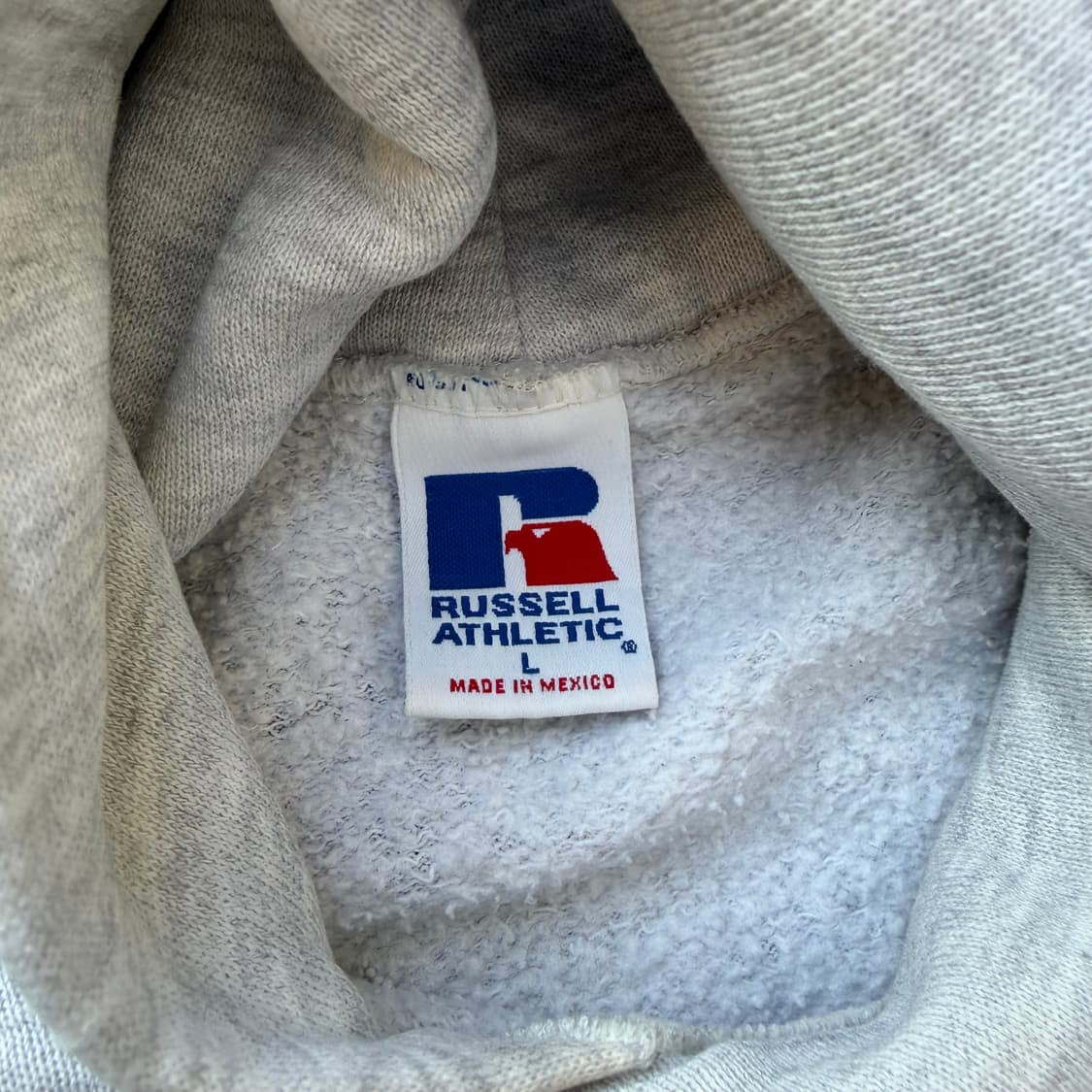 90s 빈티지 러셀 후드 그레이 L 상품이미지4