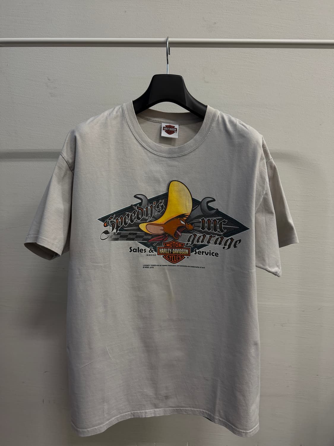 빈티지 할리데이비슨 루니툰즈 그레이 티셔츠 상품이미지1