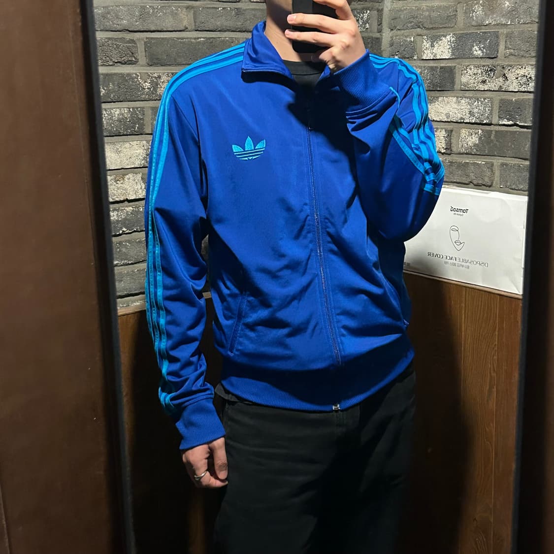 105) 아디다스 파이어버드 삼선 져지 트랙탑 집업 블루 A89 상품이미지9