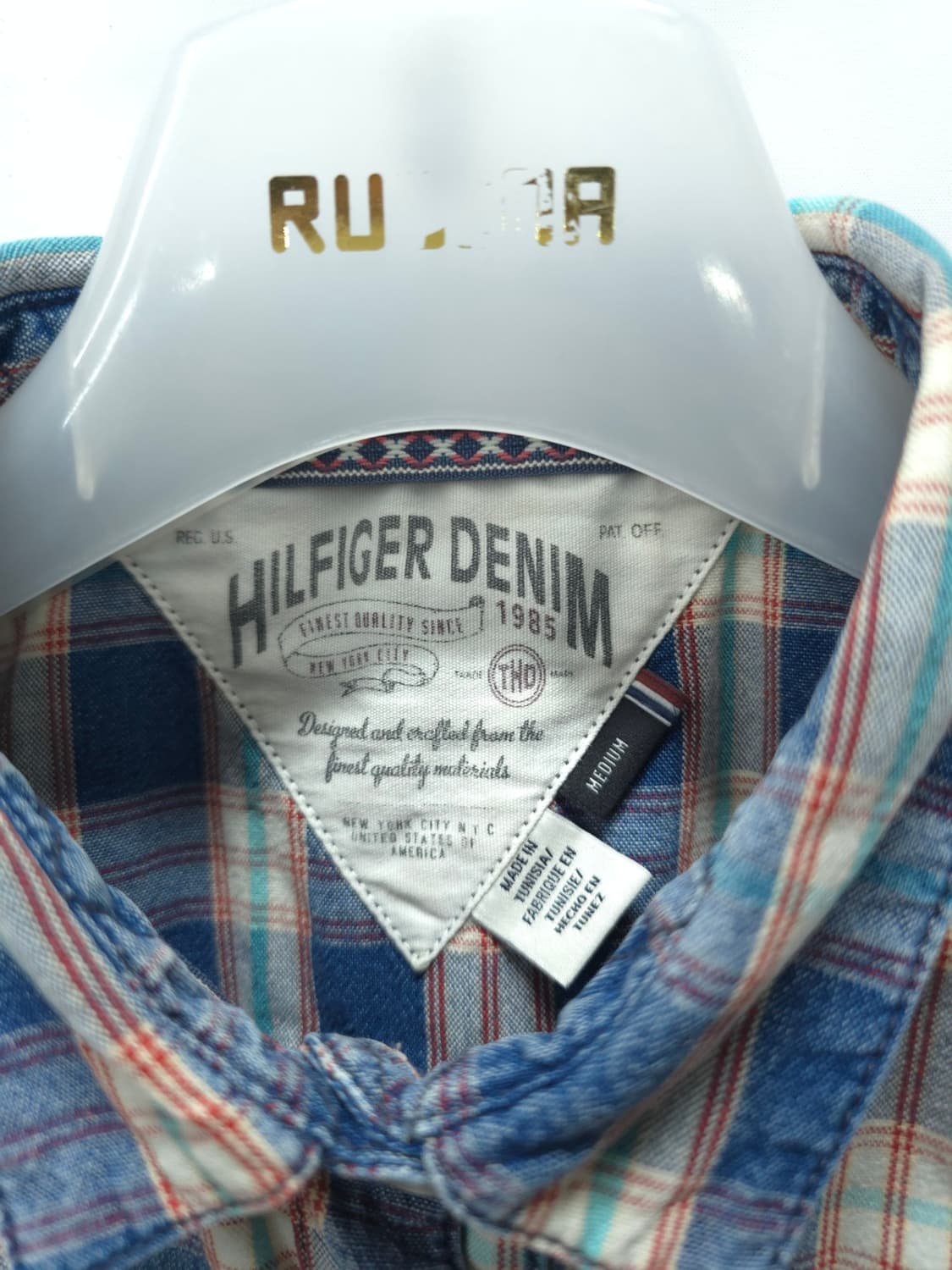 ​타미힐피거 데님 빈티지워싱 체크 남방 셔츠(95~100) 상품이미지6