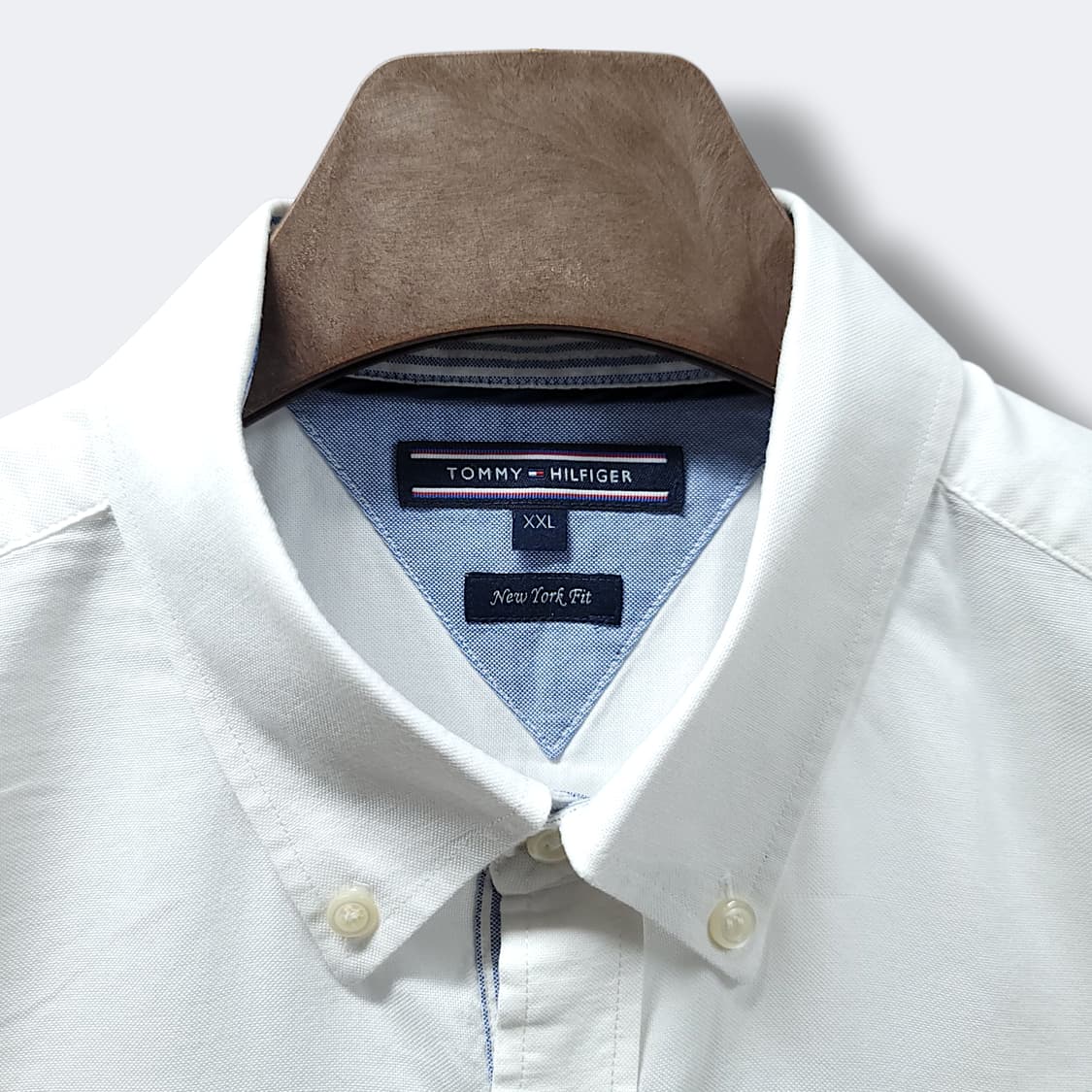 [2XL] 타미힐피거 화이트 코튼 뉴욕핏 긴팔셔츠 상품이미지8