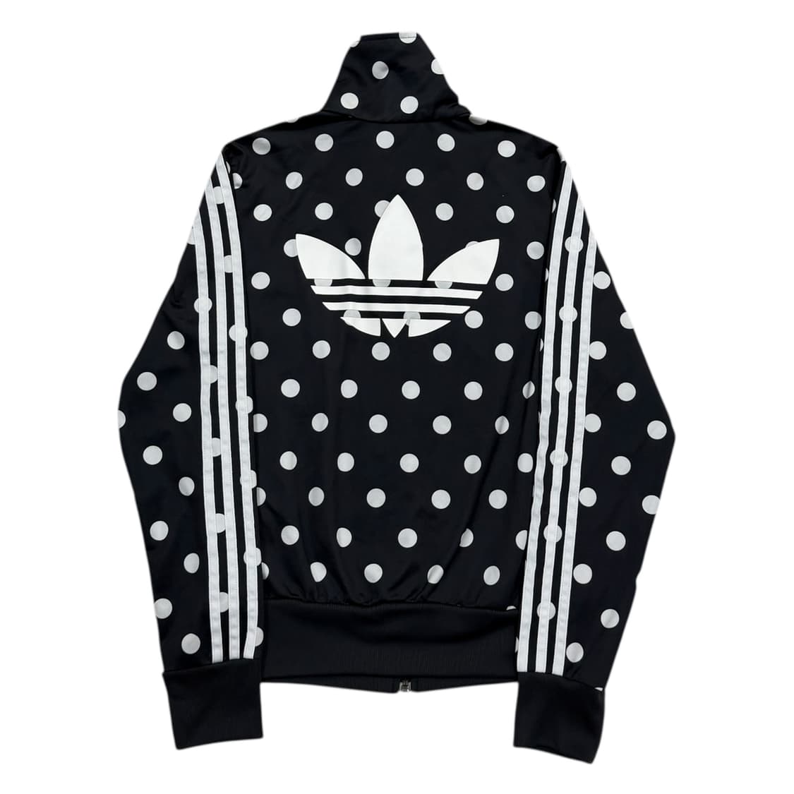 아디다스 빈티지 파이어버드 빅로고 땡땡이 도트 패턴 트랙탑져지 자켓 블랙 상품이미지3