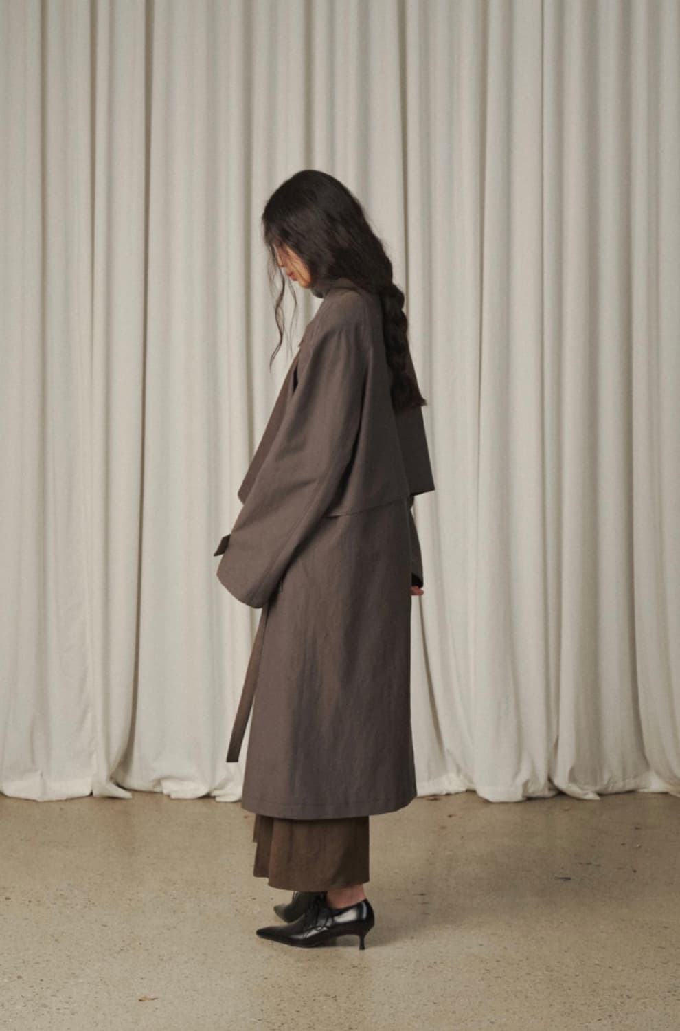 [새상품] 베르소 드레이프 트렌치 코트 상품이미지3