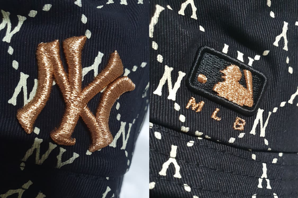 블랙 샴페인골드 레터링 벙거지 모자 버킷햇 상품이미지5