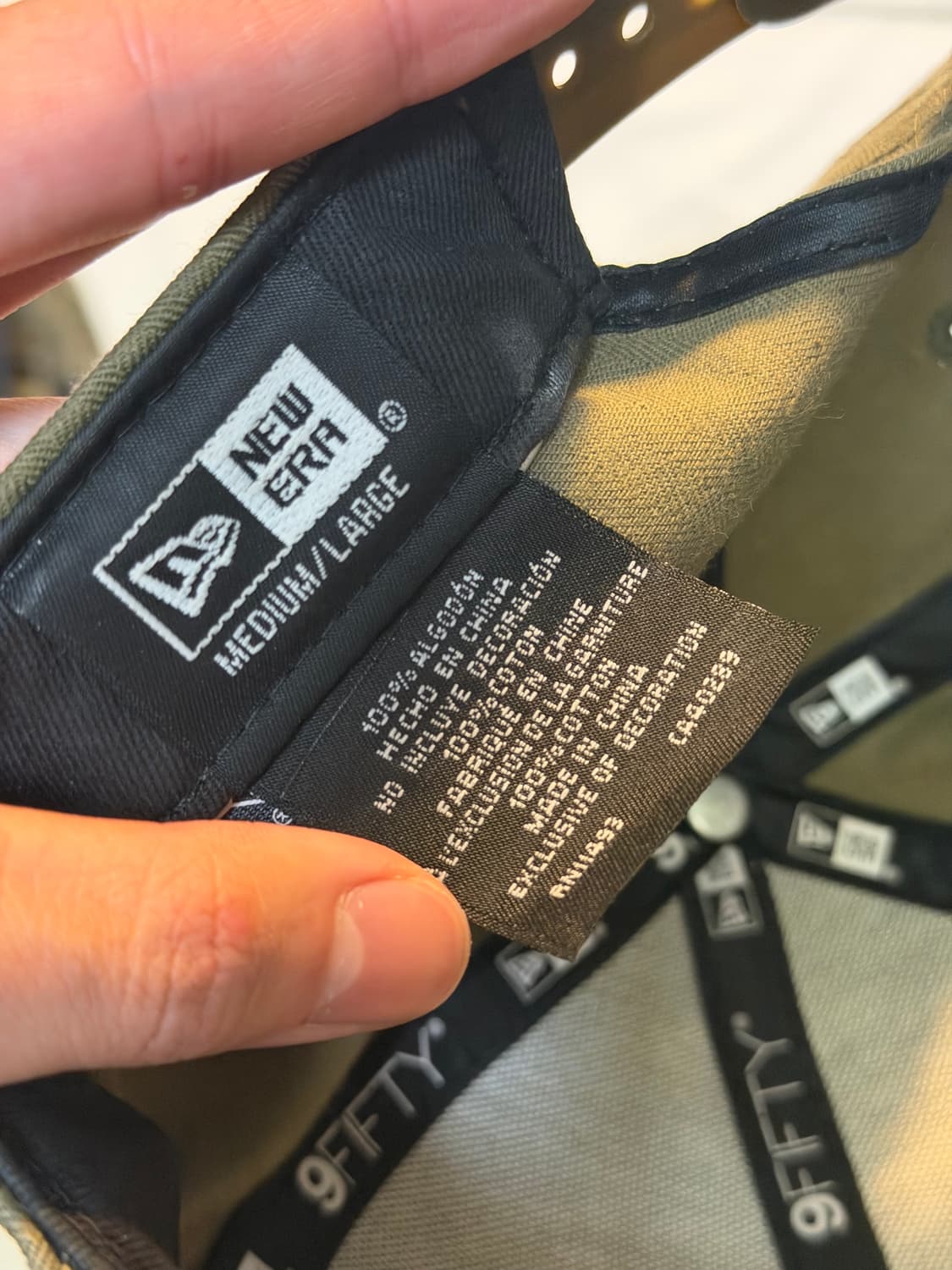 *희귀* 뉴에라 크로스 십자가 헤링본 스냅백 올리브 카키 상품이미지3