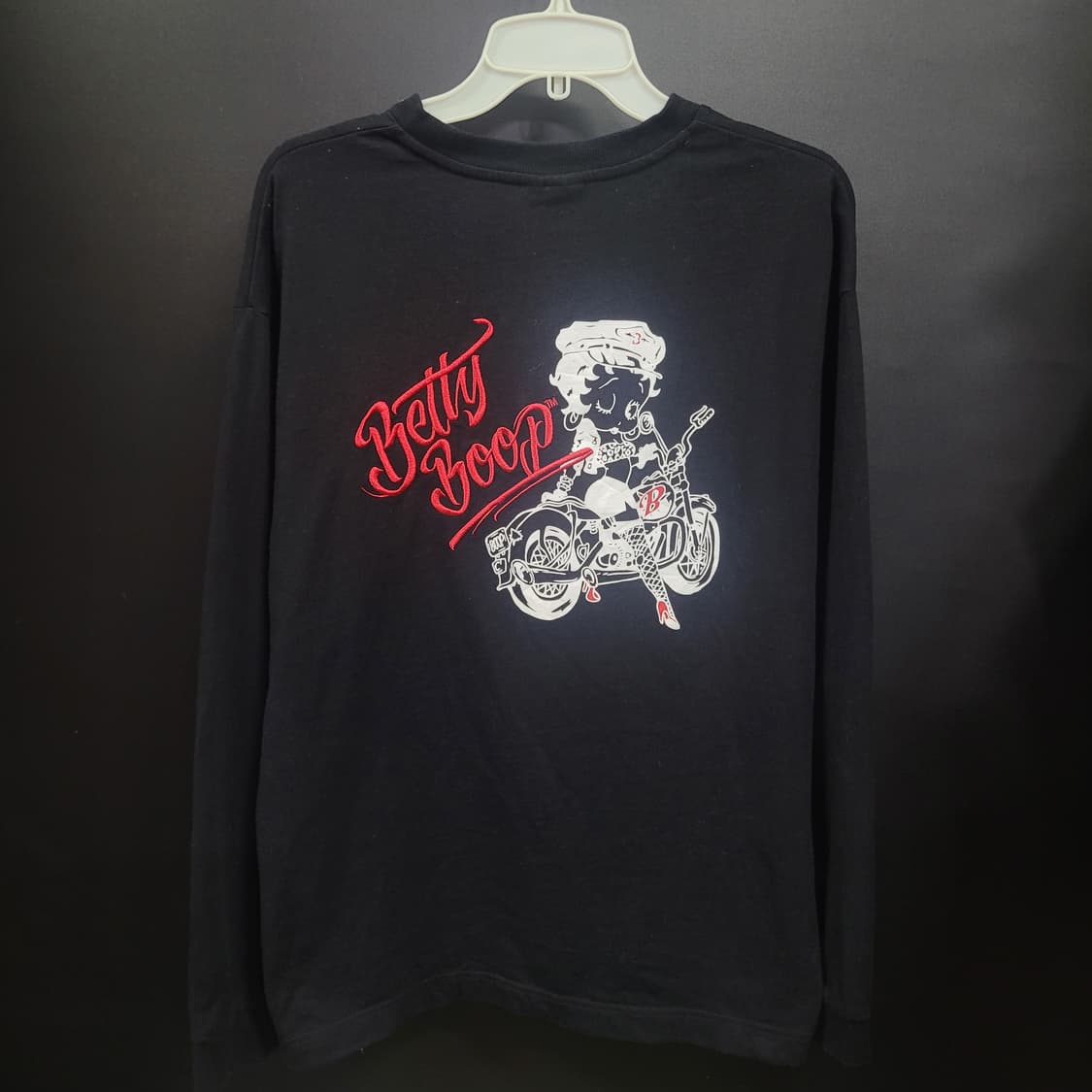 Betty Boop 베티붑 바이크 자수로고 프린팅 셔츠 상품이미지1