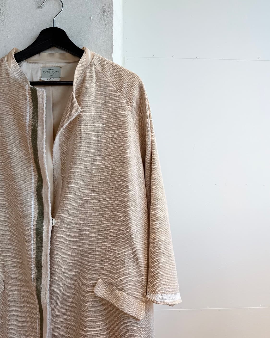 포르테 포르테 베이지 린넨 논라카 자켓  상품이미지4