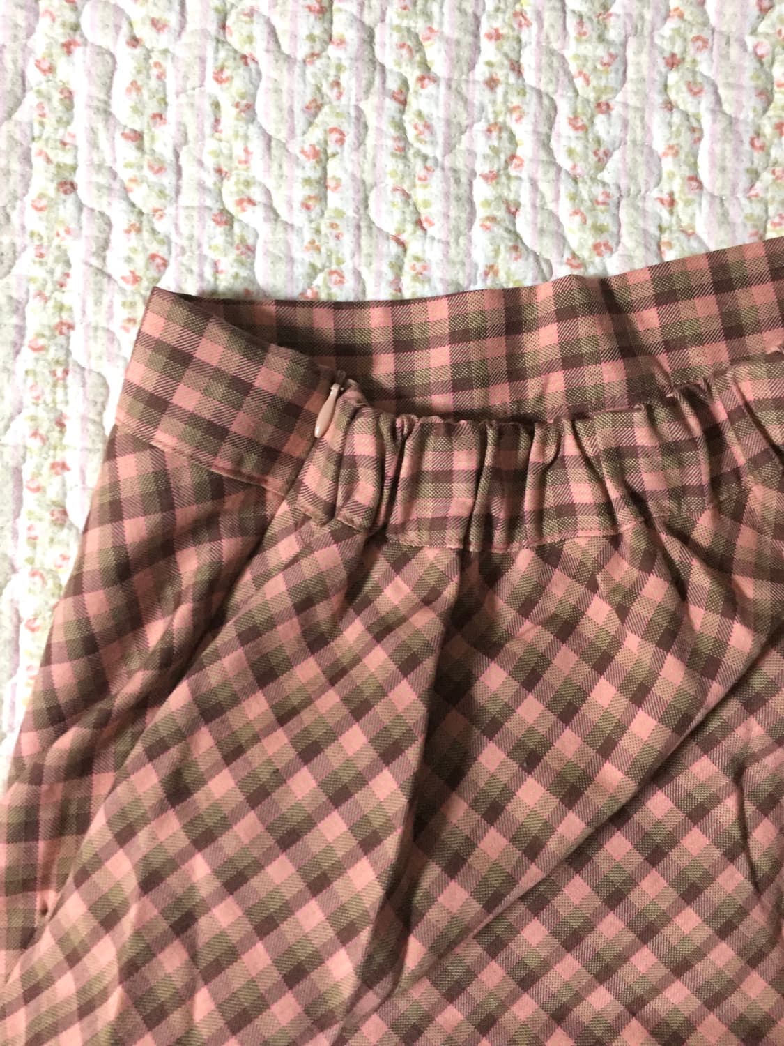 Pink check skirt 상품이미지4