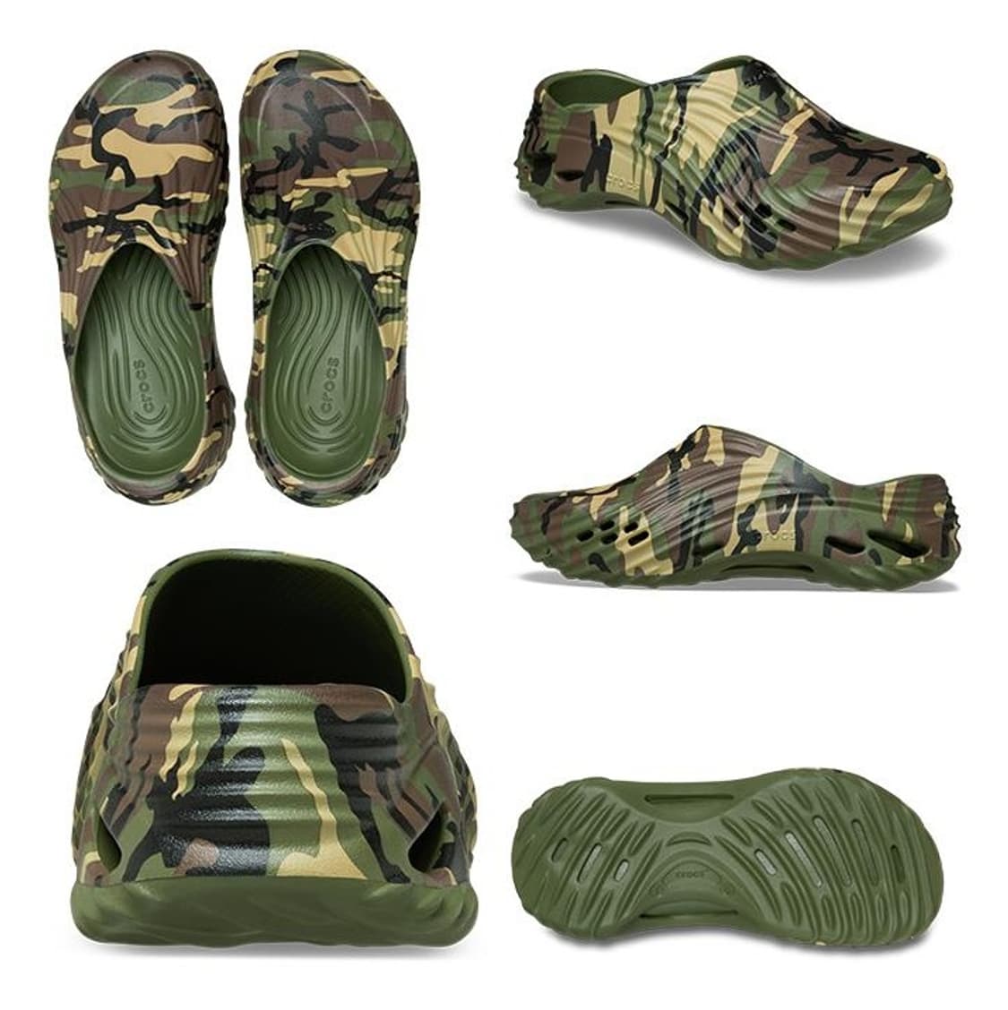 270 새제품) 크록스 에코 카모 웨이브 아미그린 국방 슬리퍼 샌들 상품이미지2