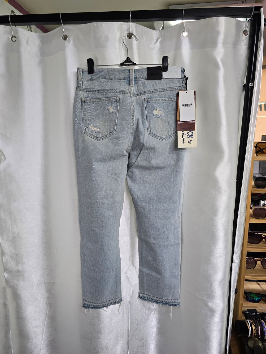 버커루 찢어진 데미지 청바지 연청 (1448) 상품이미지2