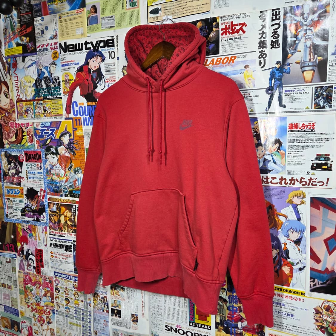 나이키 레드 스컬 프린팅 그래픽 후드티 상품이미지5