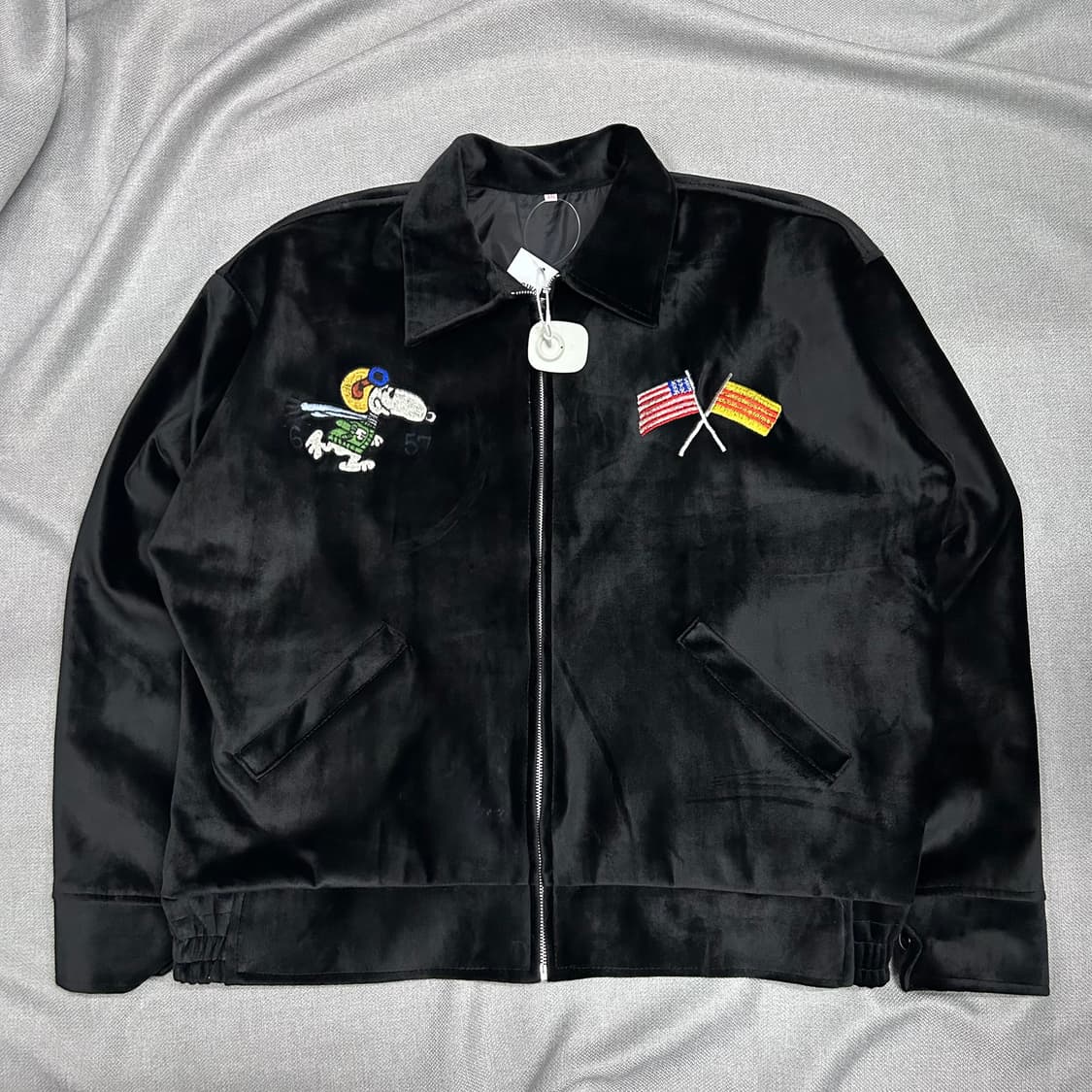 Vintage Snoopy Embroidery Velvet Jacket 상품이미지2