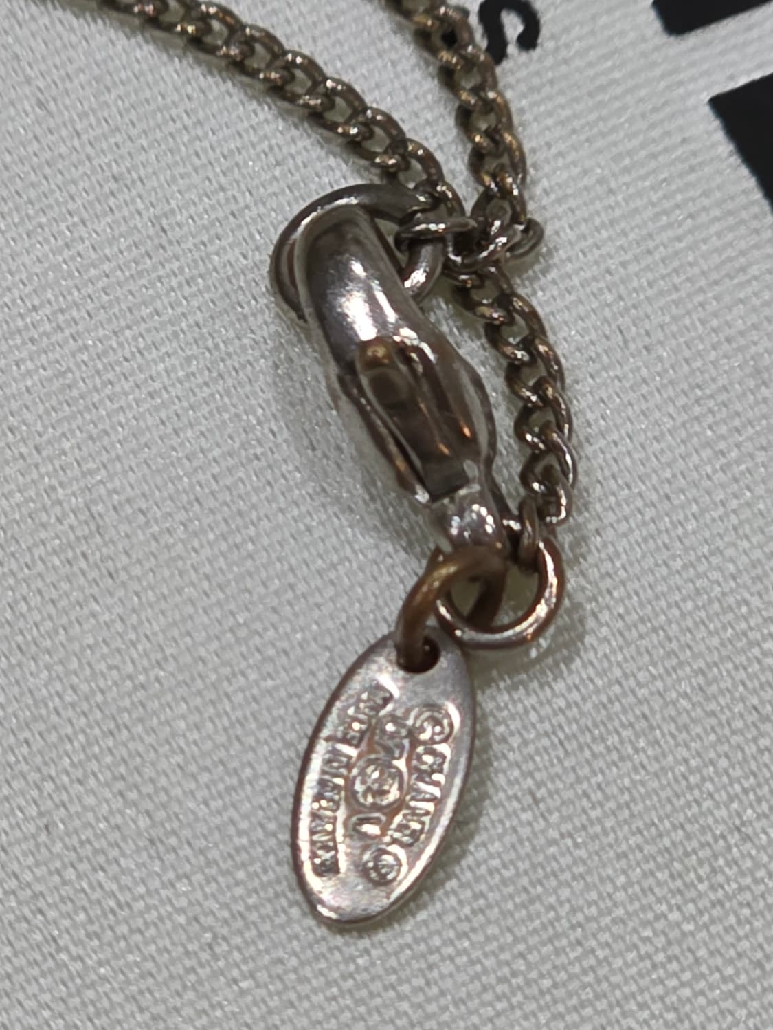 샤넬 제니목걸이 에폭시 cc로고 양면 펜던트 넥크리스 아이보리x실버 상품이미지7