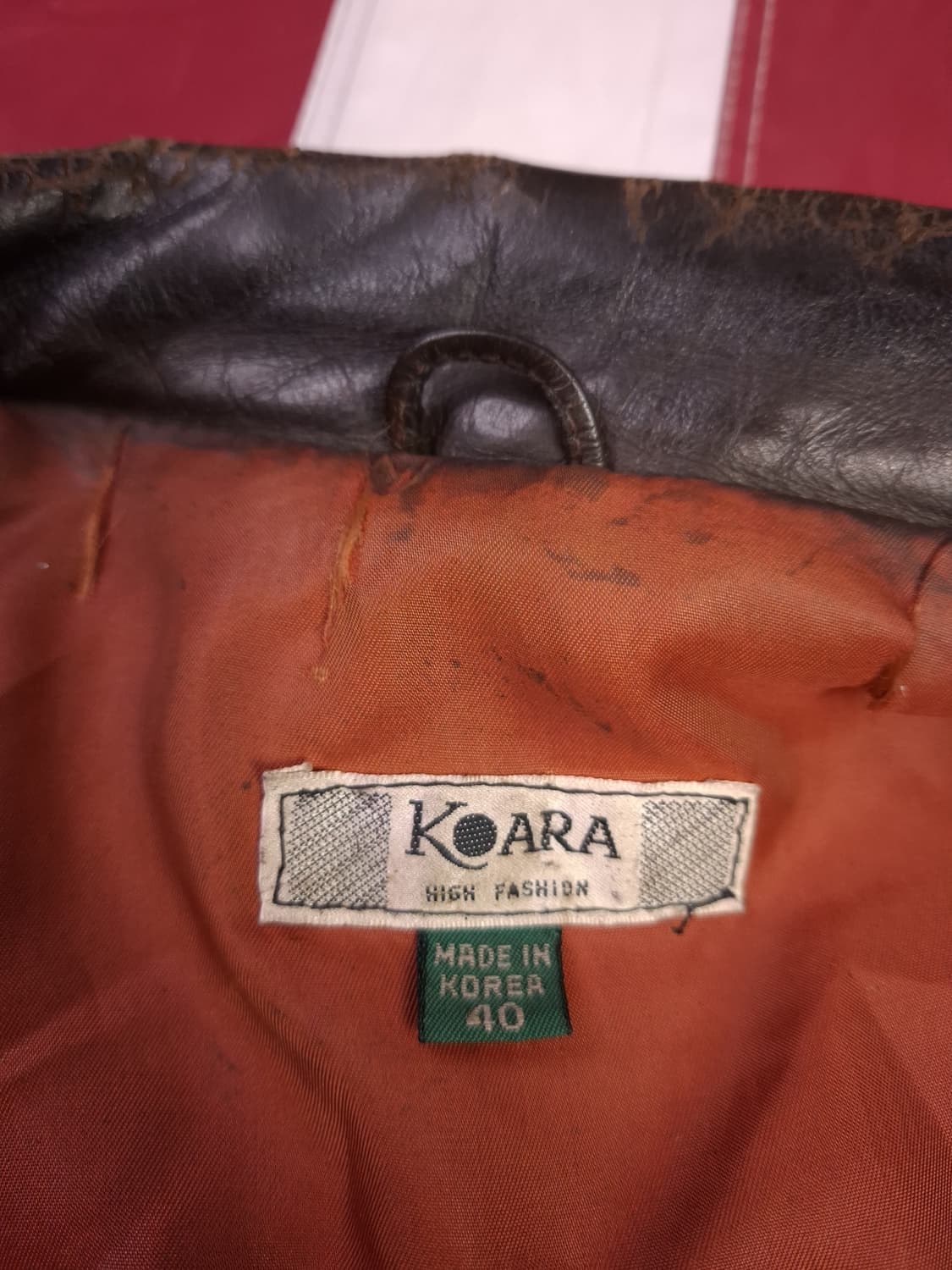 80's 국내산 미공군 A-2 TYPE 리얼레더 항공자켓 상품이미지3