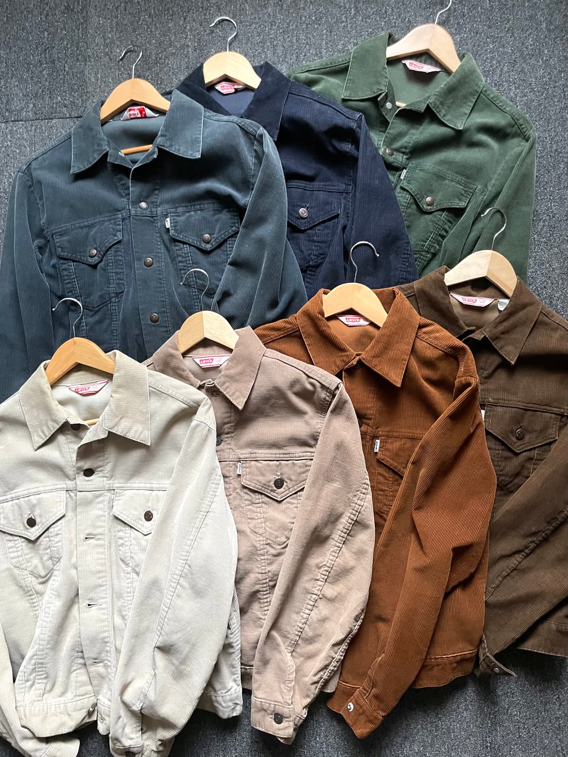 70s 빈티지 리바이스 코듀로이 트러커 자켓 70505 카키 38 상품이미지10