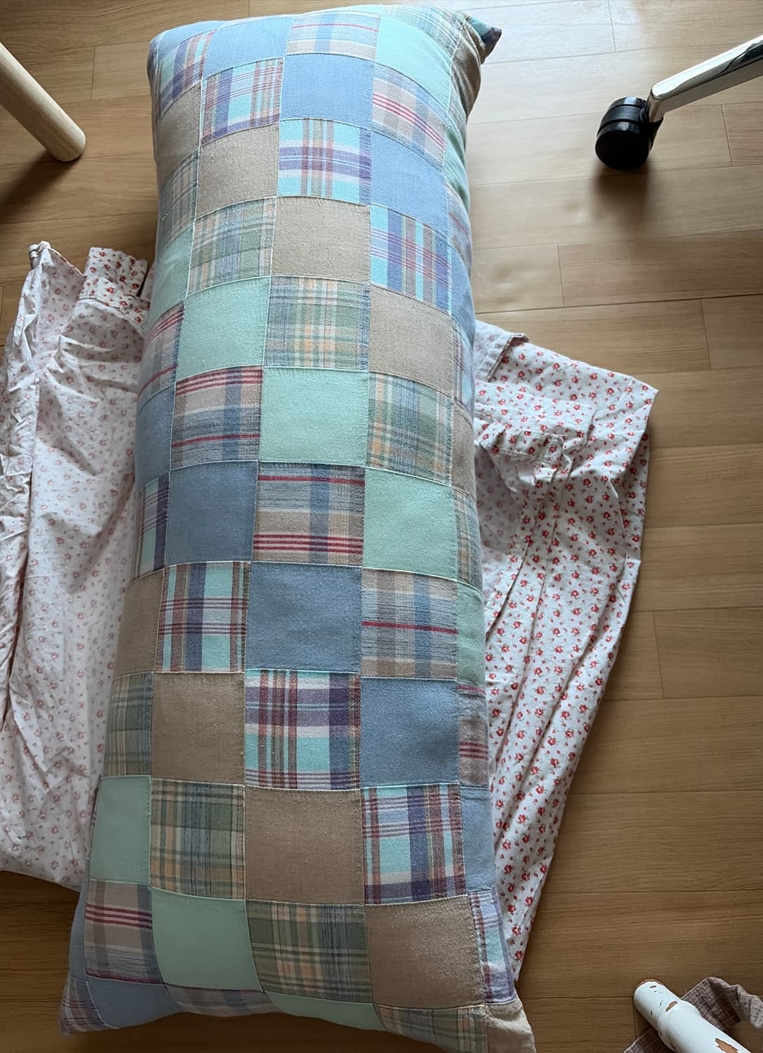 모요일 도쿄시리즈 포근한 옥빛 조각들 패치워크 쿠션커버 단품 상품이미지4