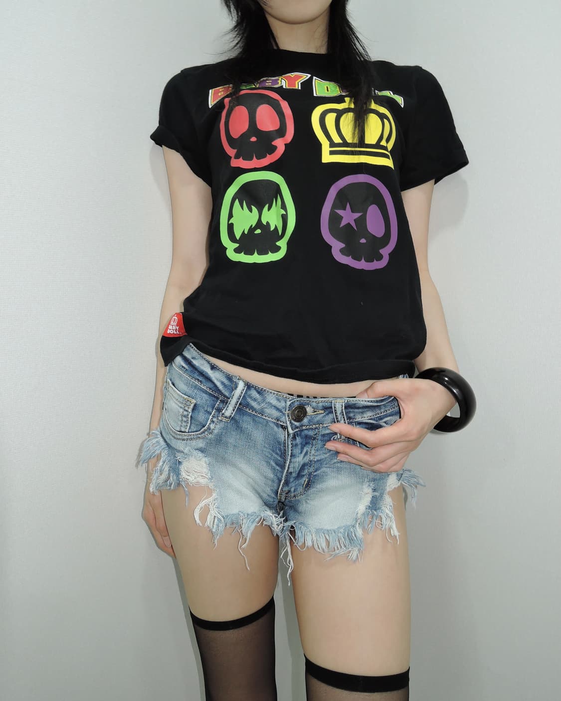 BABY DOLL Rock Skull T-Shirt 상품이미지2