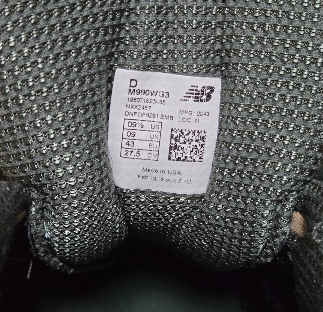 뉴발란스 990v3 m990wg3 made in usa 275 상품이미지3