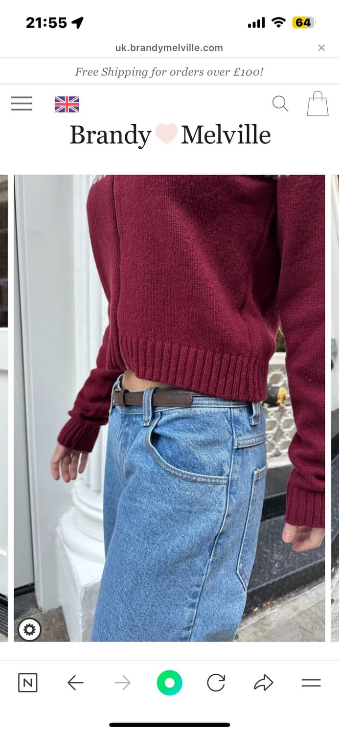 새상품 브랜디멜빌 벨트 Brown belt with gold buckle 상품이미지2