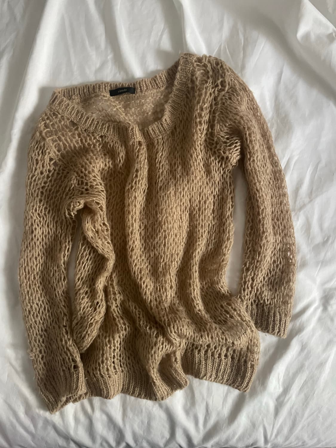 빈티지 rienda 그물 니트 베이지 상품이미지1