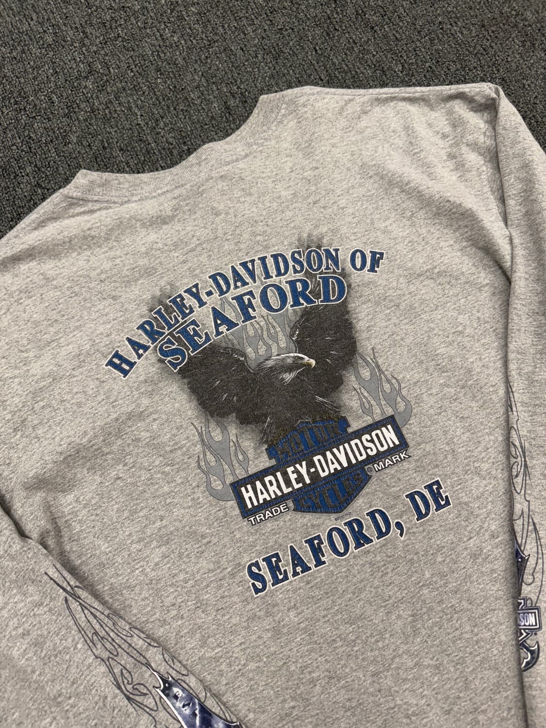 할리데이비슨 빈티지 후면 독수리 프린팅 롱슬리브 상품이미지8